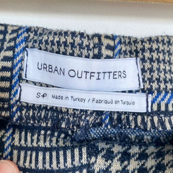 Urban Outfitters Blue Plaid Flared Bell-Bottom Stretch Pants Women's Small - Picture 4 of 6